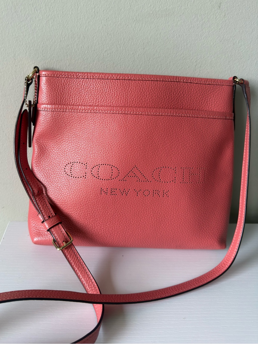 Coach New York Pebbled Leather Crossbody Bag
